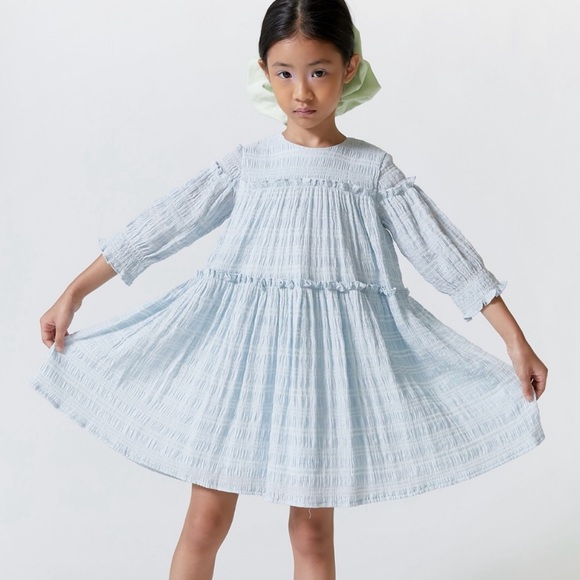 Kipp Textured Dress In Stone - Picture 10 of 10